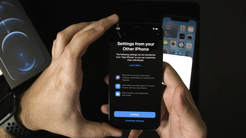 Cài đặt iphone 12 mới mua về định vị