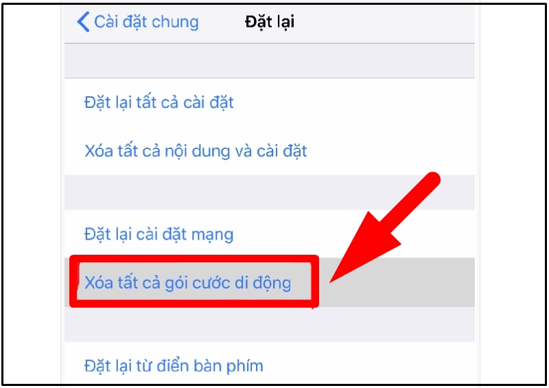 Đặt lại cài đặt mạng cho Ipad